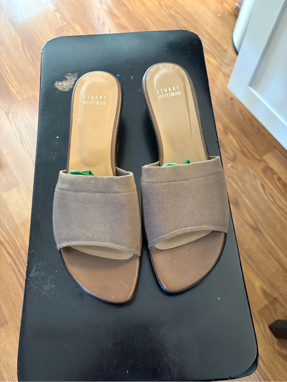 Stuart Weitzman Khaki Slide Sandals - Women's